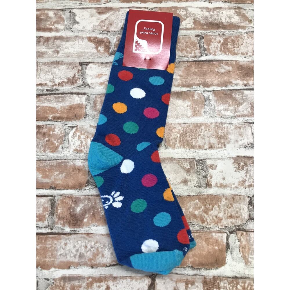 NWT Chick-Fil-A Polka Dot Socks Custom MADE BY SOCK CLUB OS USA Made Rare COTTON